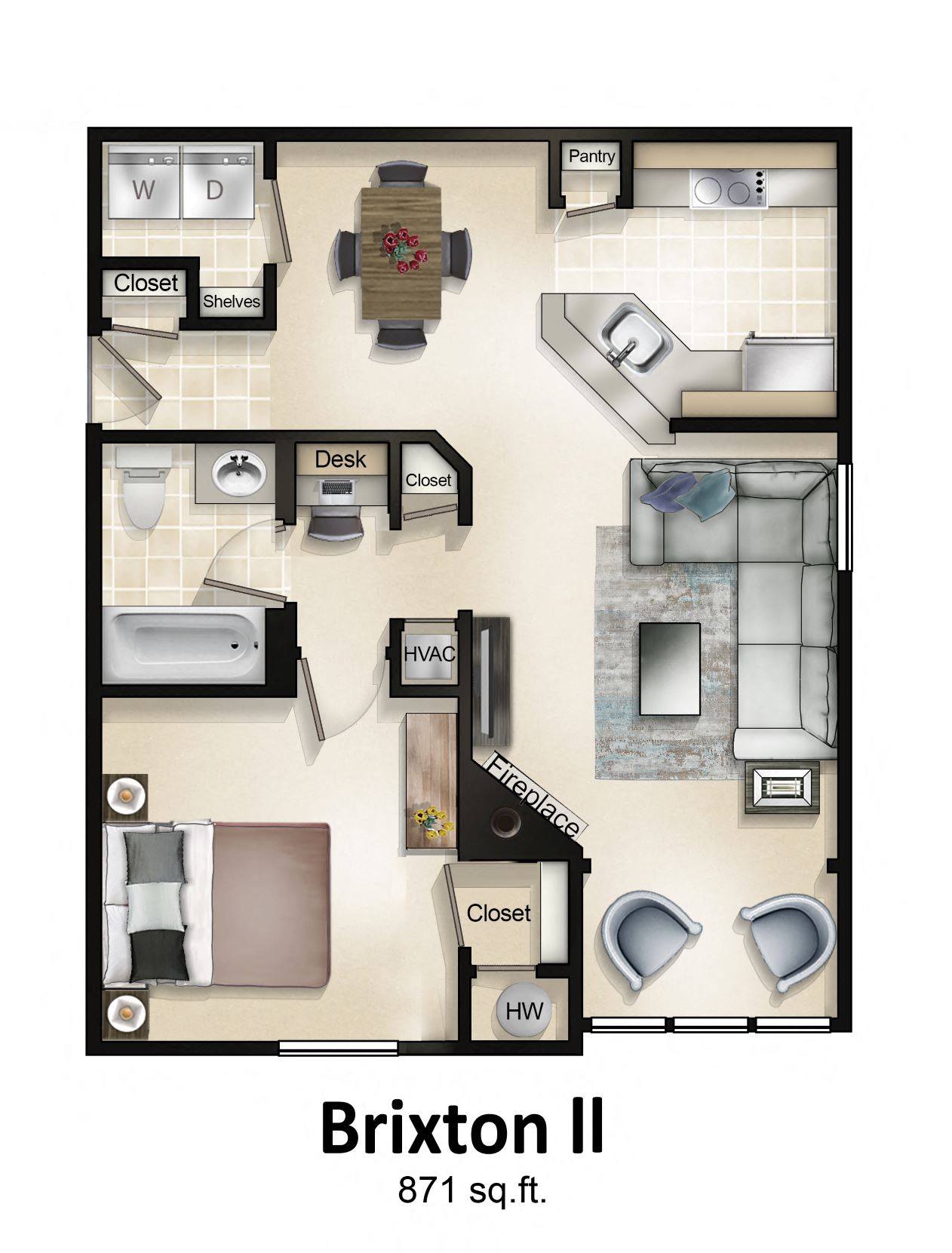 1, 2 & 3 Bedroom Apartments in Spotsylvania Brittany Commons Apartments